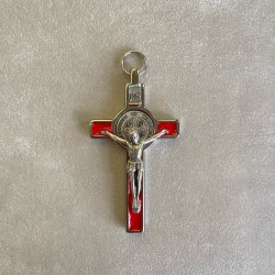 Croix st Benoît rouge